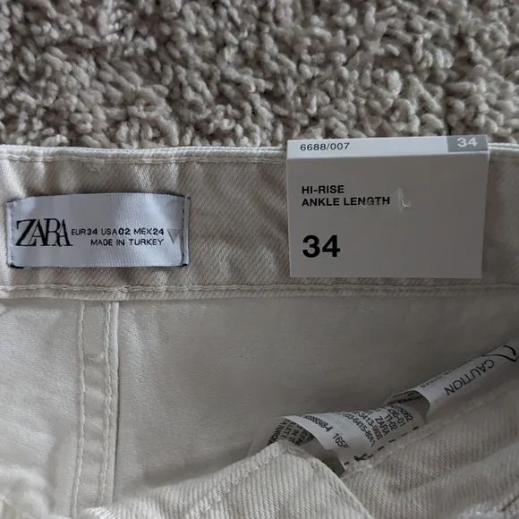 NWT Zara tie-dye cream jeans - Picture 5 of 14